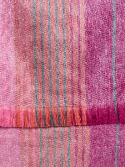 Brushed Alpaca Striped Scarf