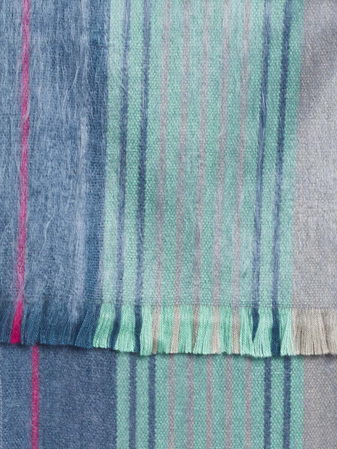 Brushed Alpaca Striped Scarf