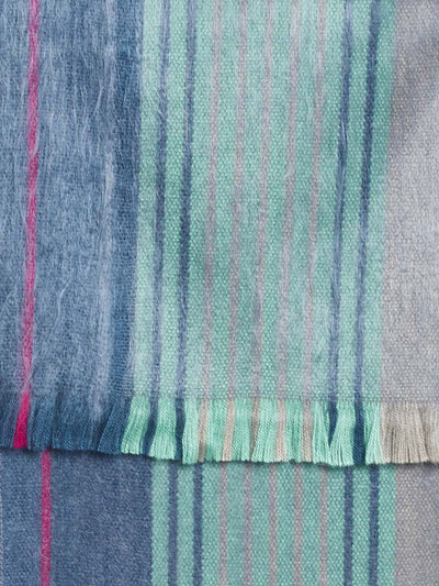 Brushed Alpaca Striped Scarf