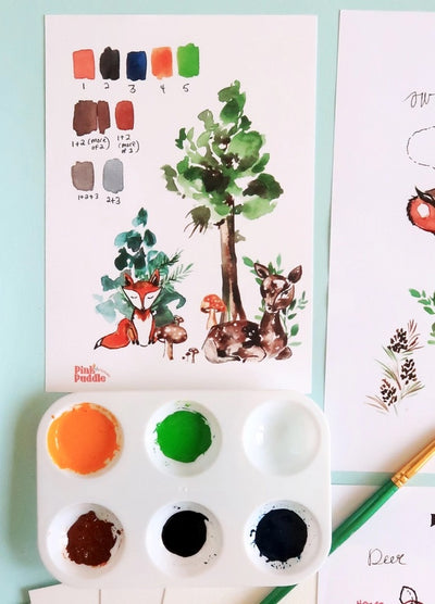 Watercolor Craft Kit Forest Critters