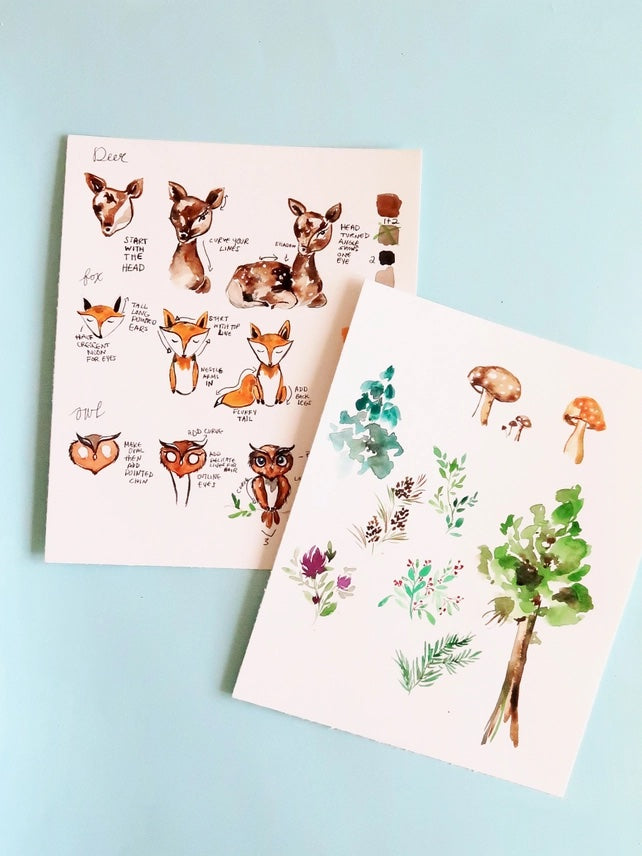 Watercolor Craft Kit Forest Critters