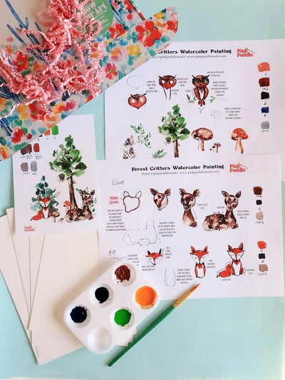 Watercolor Craft Kit Forest Critters