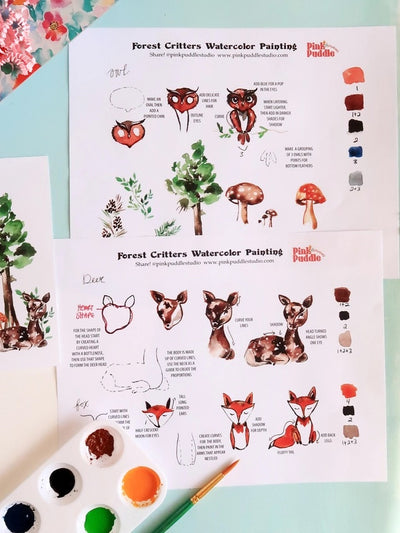 Watercolor Craft Kit Forest Critters