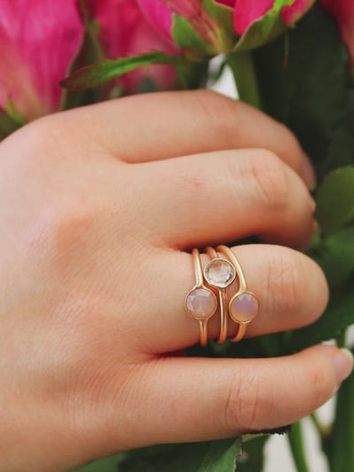 Mini Pebble Ring - Rose Gold